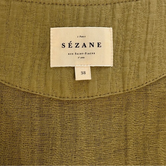 Sezane Linen-Blend Hailey Long-Sleeve Jumpsuit - Picture 6 of 7